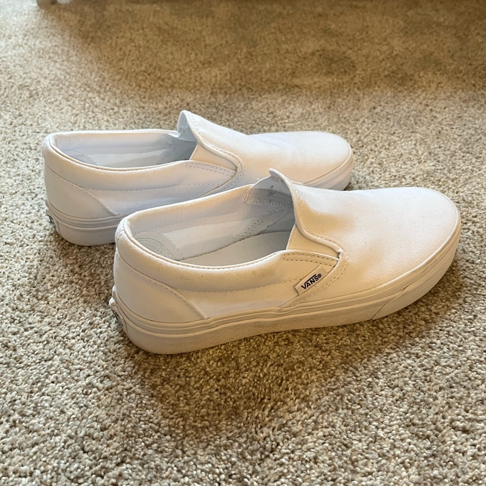 Vans All White Slip on shoes